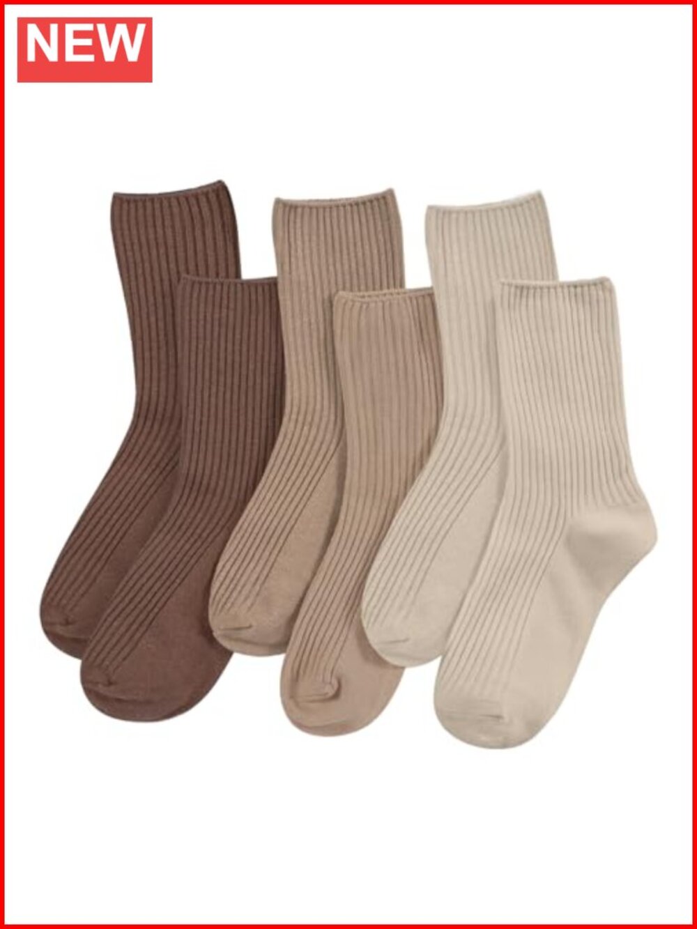Womens Cotton Crew Socks 6 Pack Cute Casual Fall Workout Dress Boot Socks